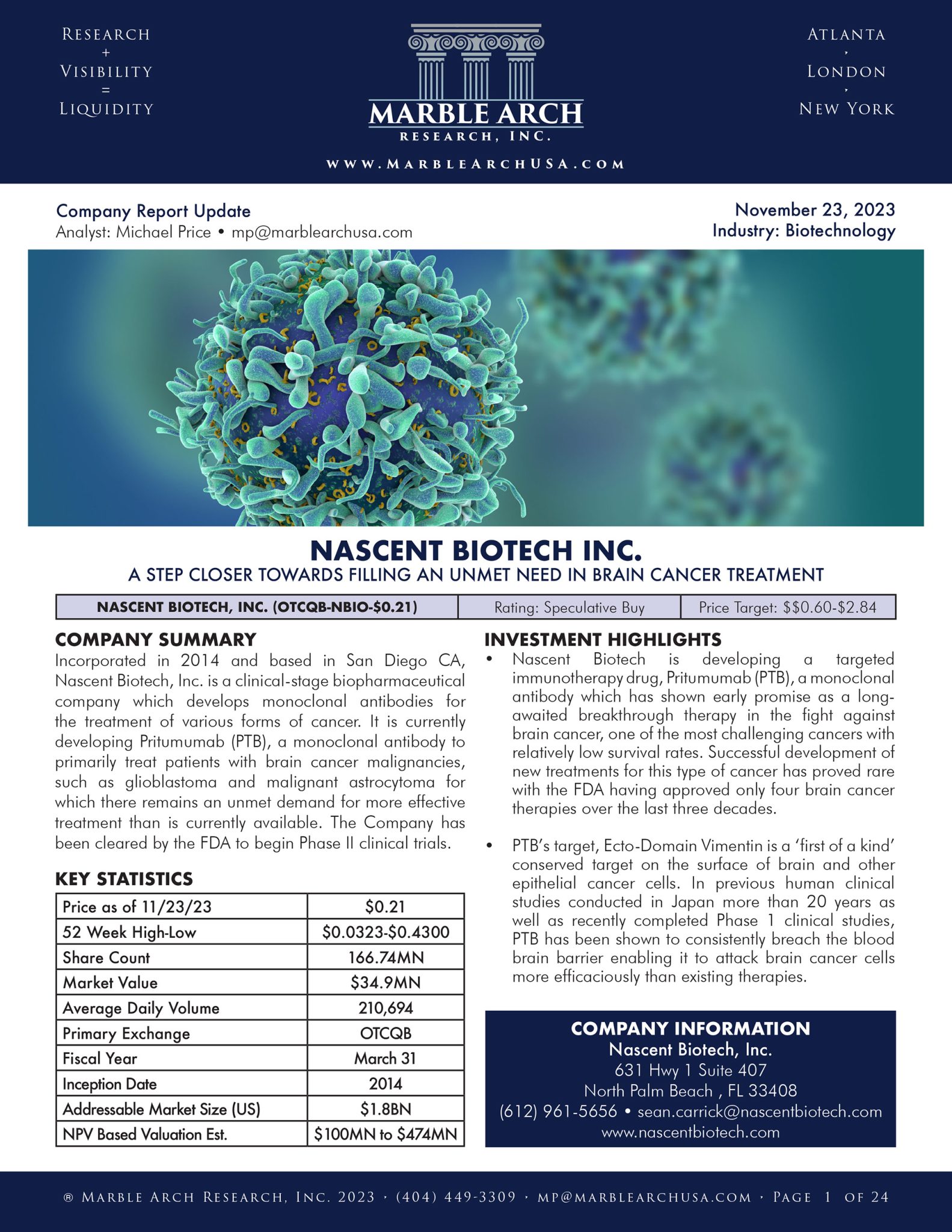 Marble Arch Research What is Prittumumab and How it Works Nascent